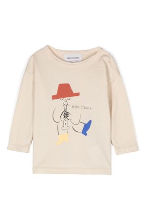 tshirt in cotone beige BOBO CHOSES KIDS | B224AB011.